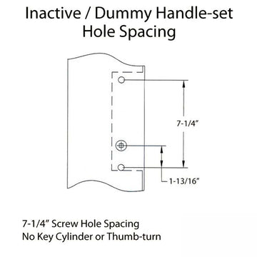 Marvin Inactive / Dummy Trim for Passive door - Satin Chrome